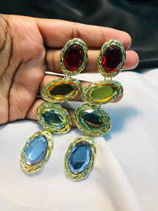 Multi Stone Earring