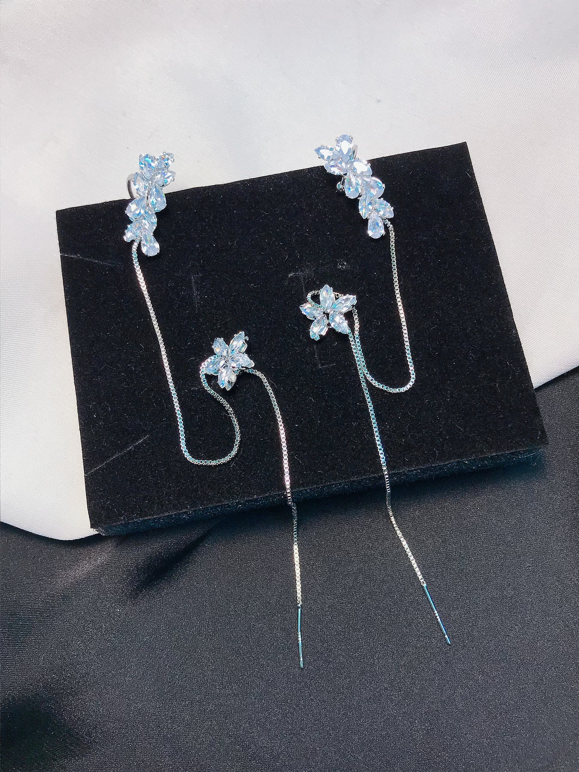 Zircon Cuff Earrings