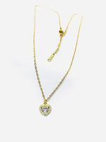 Load image into Gallery viewer, Golden Heart Zircon Pendant
