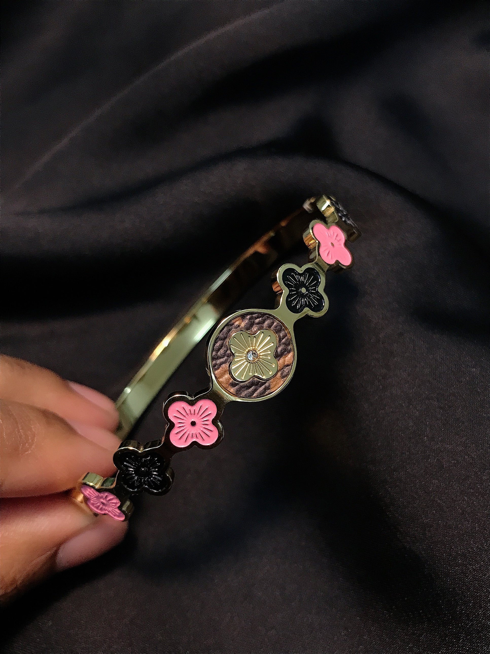 Black Pink Titanium Luise Bracelet