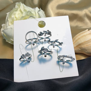 Leaf,Rose  Ring Set