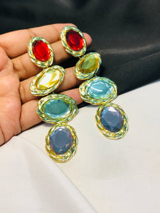 Multi Stone Earring