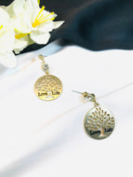 Load image into Gallery viewer, golden tree earring
