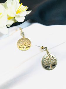 golden tree earring