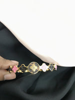 Load image into Gallery viewer, Black Pink Titanium Luise Bracelet
