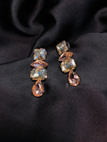 Load image into Gallery viewer, Peach Emerald  Stone Earring
