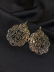 Floral Golden Filigree Earrings