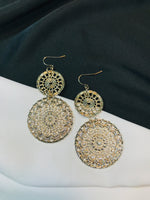 Load image into Gallery viewer, Double Circle Filigree Floral Earrings
