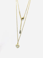 Load image into Gallery viewer, Golden Heart Zircon Pendant
