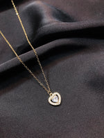 Load image into Gallery viewer, Golden Heart Zircon Pendant
