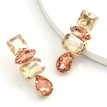 Load image into Gallery viewer, Peach Emerald  Stone Earring
