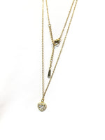 Load image into Gallery viewer, Golden Heart Zircon Pendant
