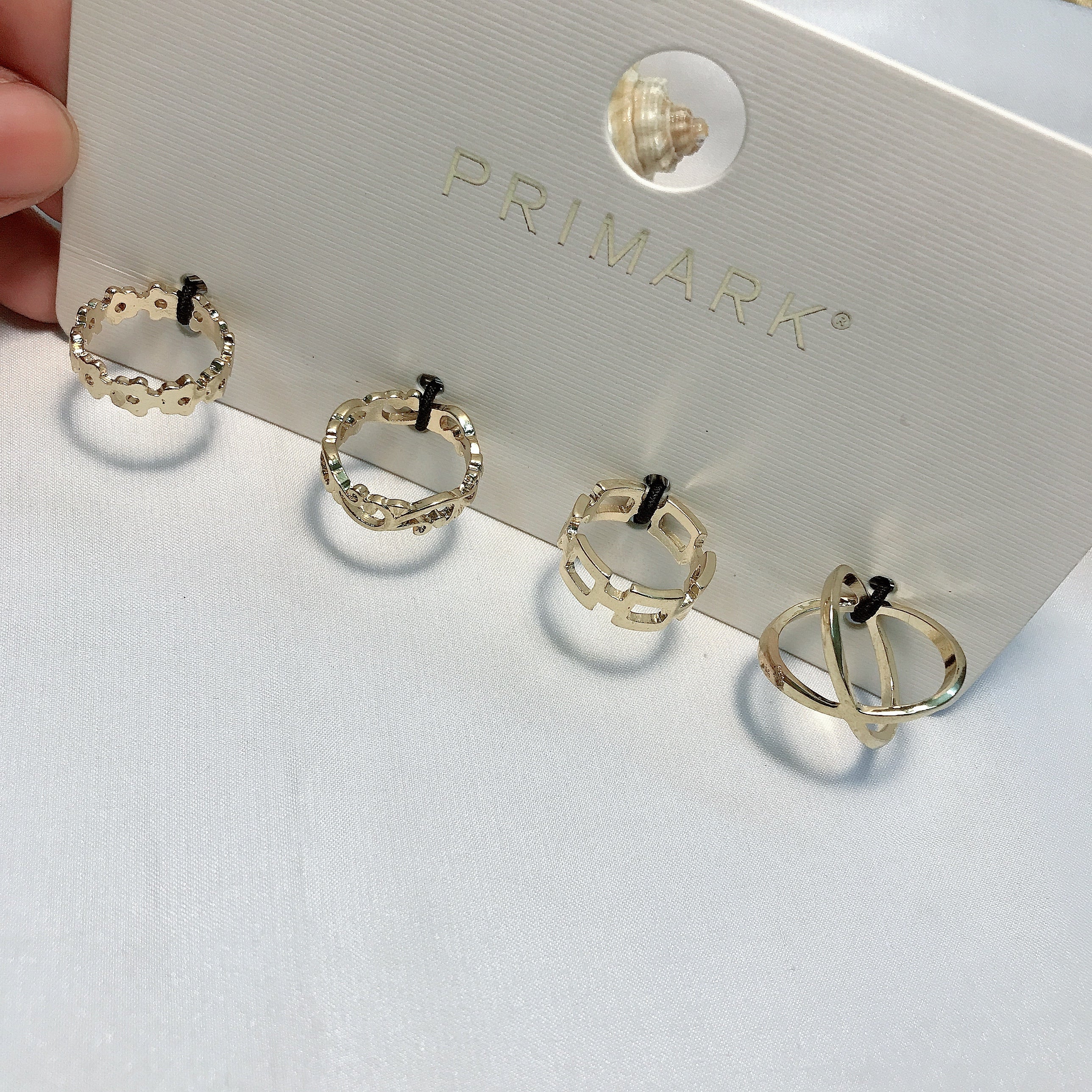 Golden Cross Ring Set