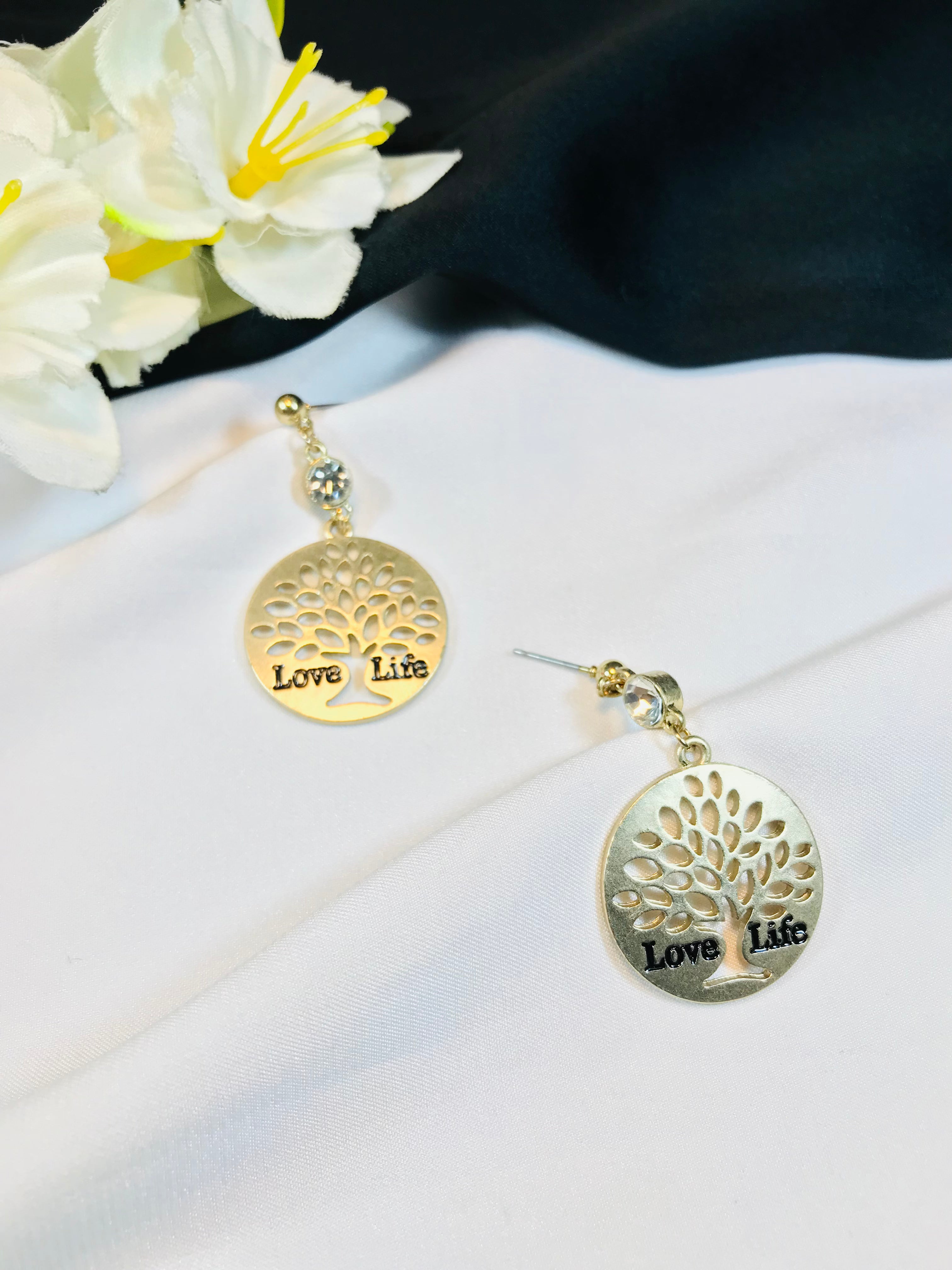 golden tree earring