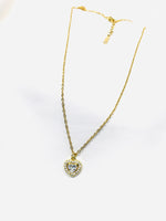 Load image into Gallery viewer, Golden Heart Zircon Pendant
