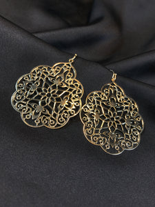 Floral Golden Filigree Earrings