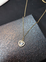 Load image into Gallery viewer, Golden Heart Zircon Pendant
