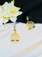 Load image into Gallery viewer, golden tree earring
