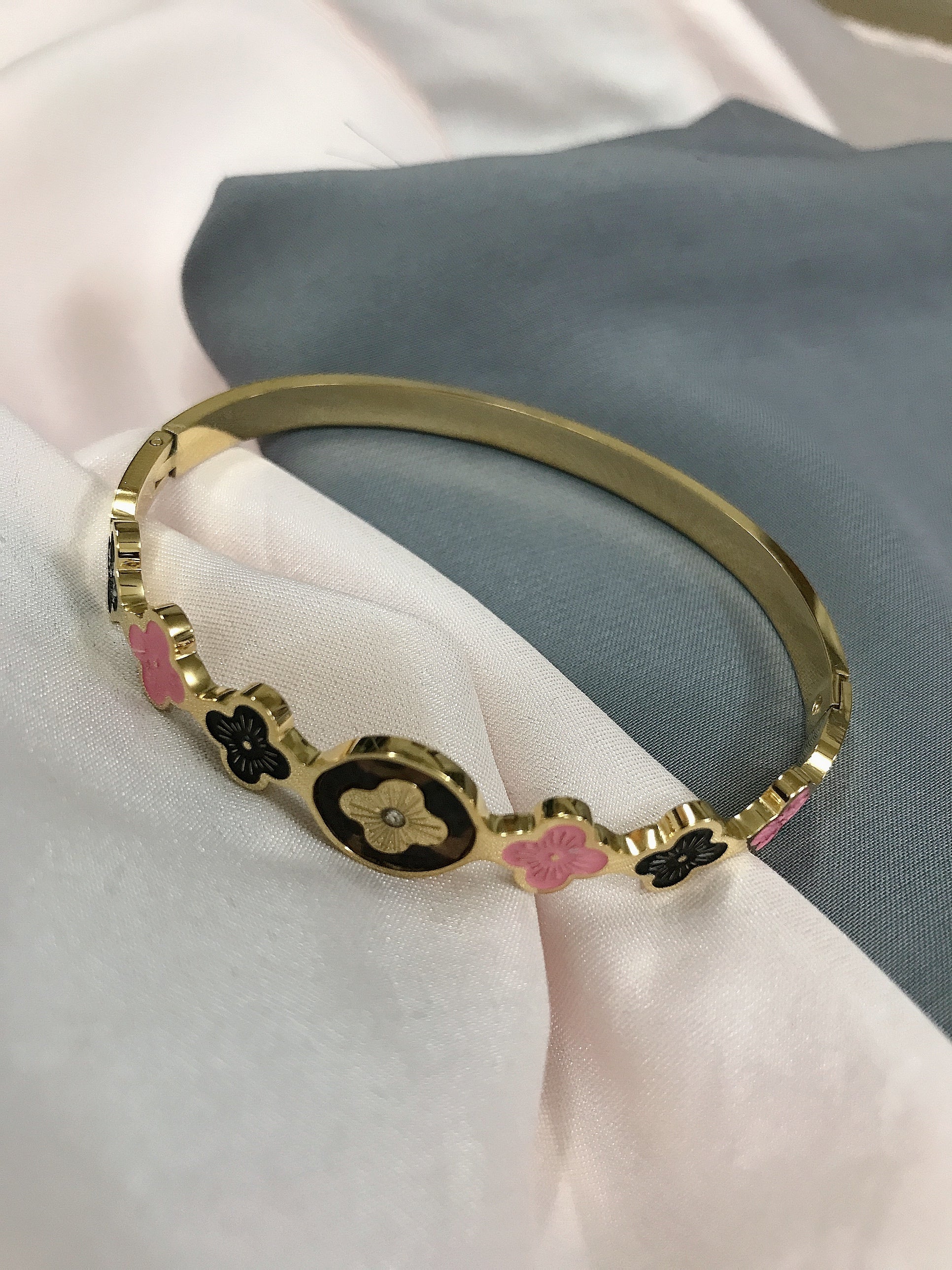 Black Pink Titanium Luise Bracelet