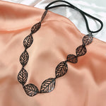 Load image into Gallery viewer, Black leaf necklace
