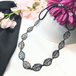 Load image into Gallery viewer, Black leaf necklace
