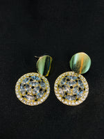 Load image into Gallery viewer, Double Circle Crystal Earring
