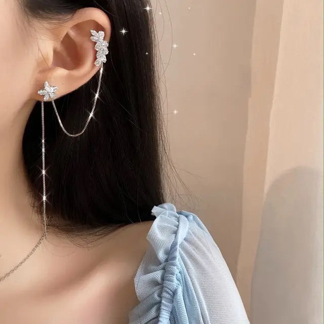 Zircon Cuff Earrings