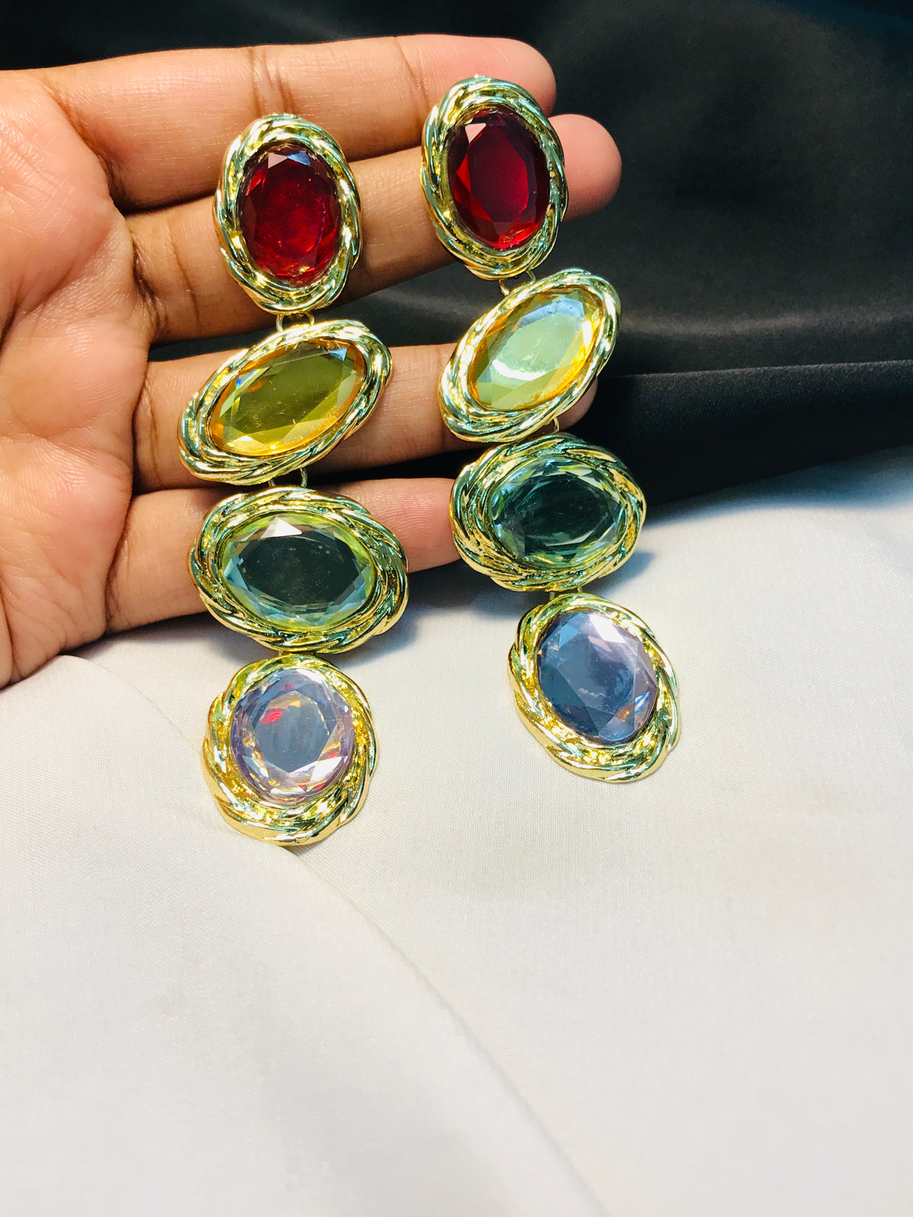 Multi Stone Earring