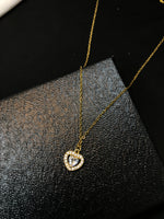 Load image into Gallery viewer, Golden Heart Zircon Pendant
