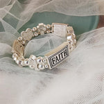 Load image into Gallery viewer, Faith Silver Bracelet
