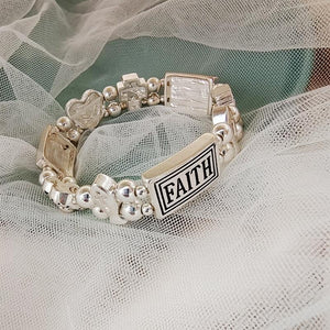 Faith Silver Bracelet