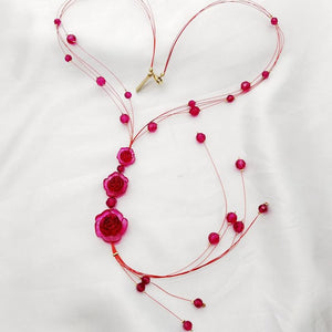 Rose beads necklace